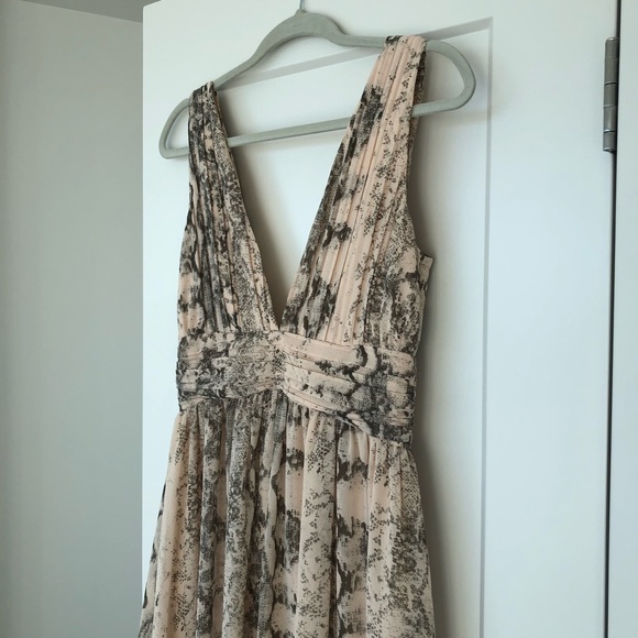 Nude Snake Skin Maxi Dress - Picture 2 of 6